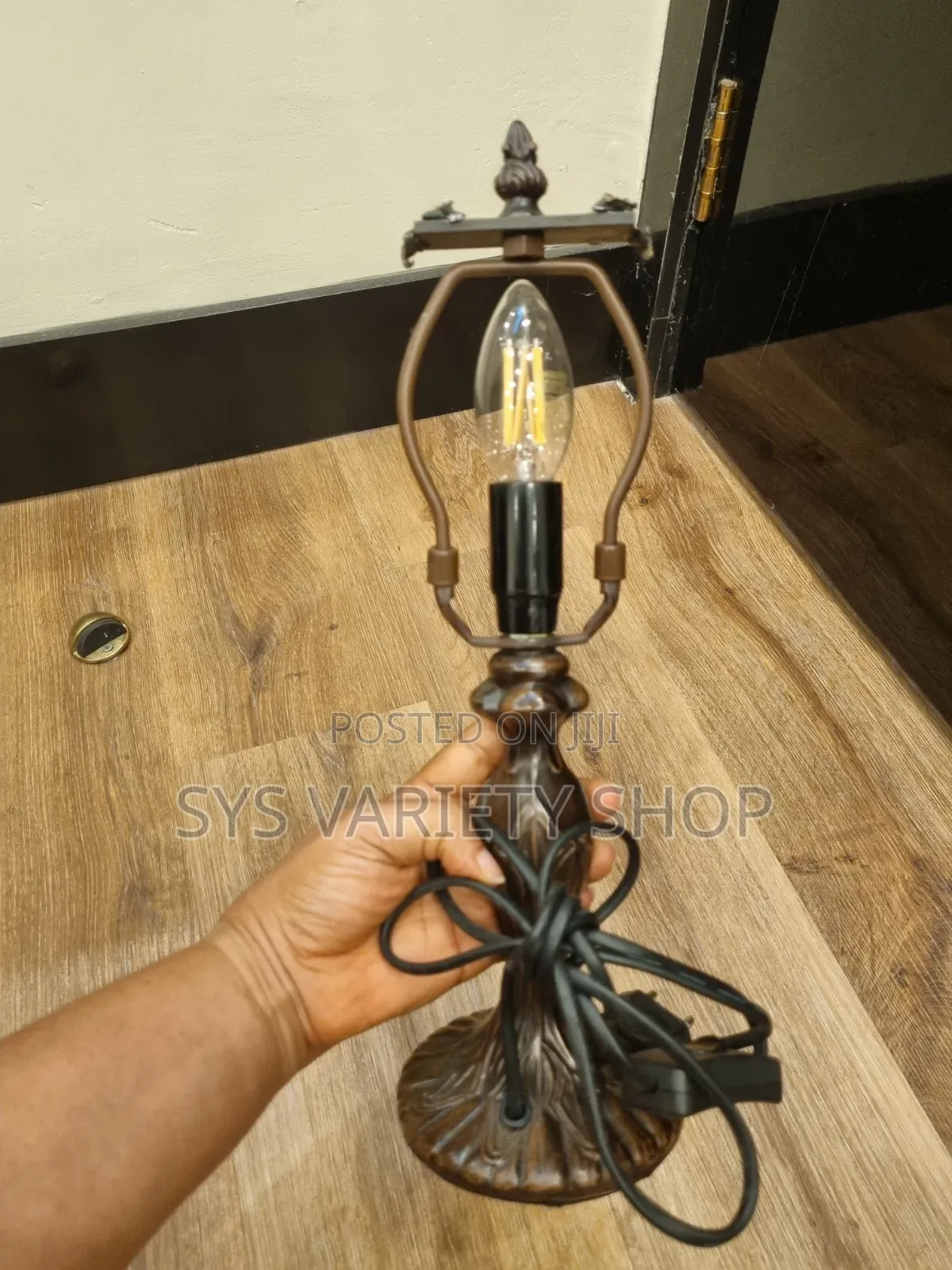 Antique Ornate Lamps With Electric Bulb