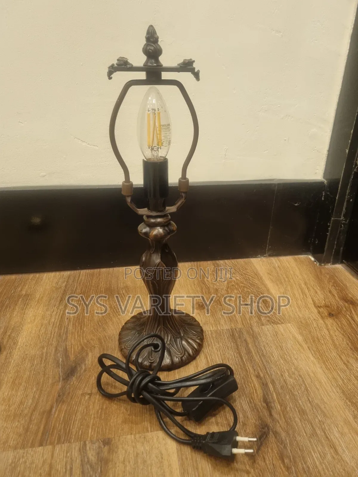 Antique Ornate Lamps With Electric Bulb