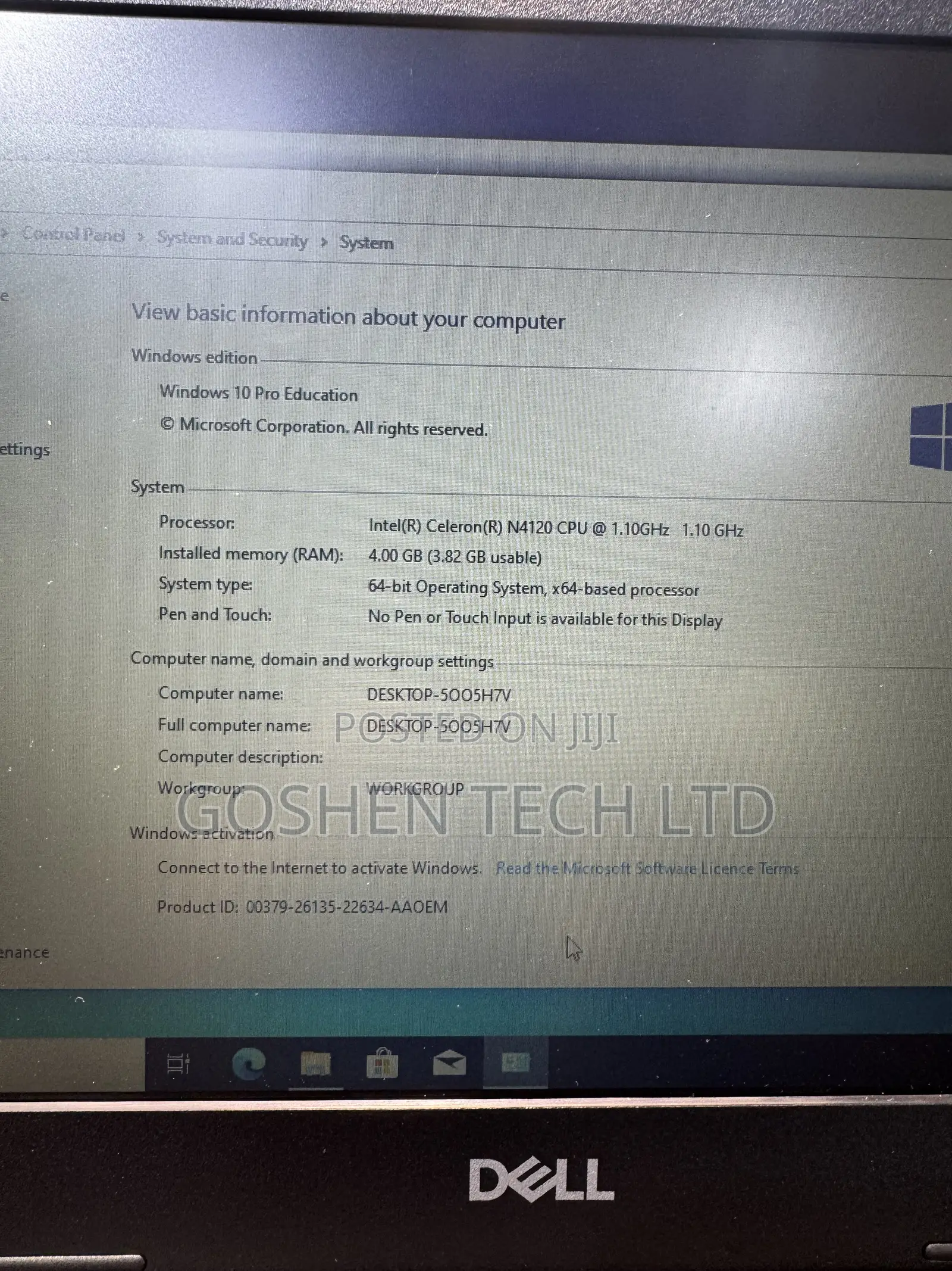 Laptop Dell Latitude 3190 4GB Intel Pentium eMMC 128GB