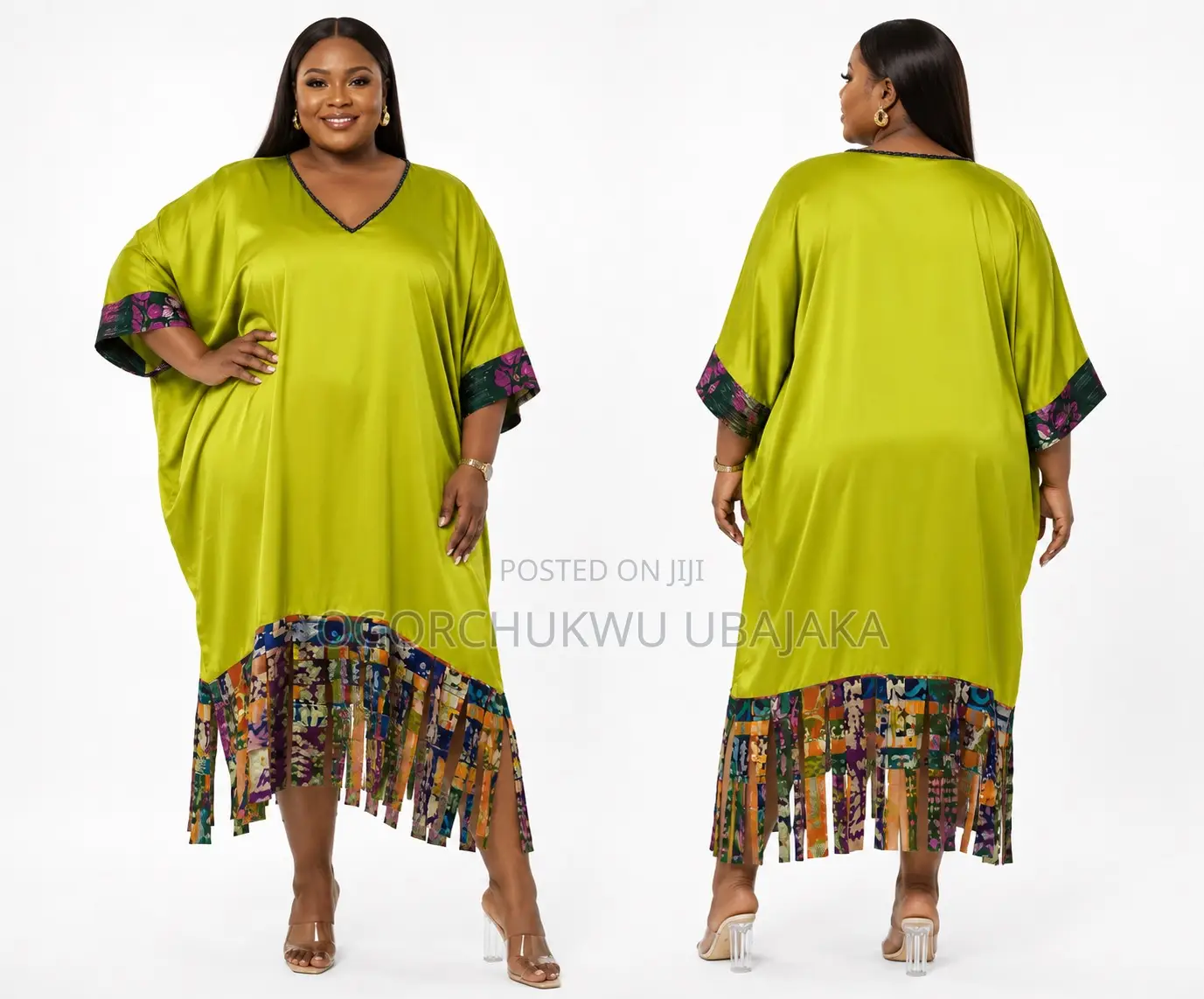Lime Green Luxe Kaftan