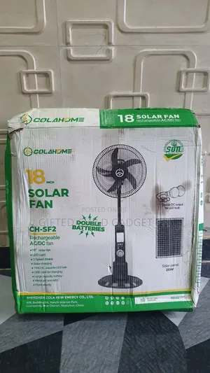 Cola Solar 18 Inches Dc Rechargeable Solar Fan Colasolar