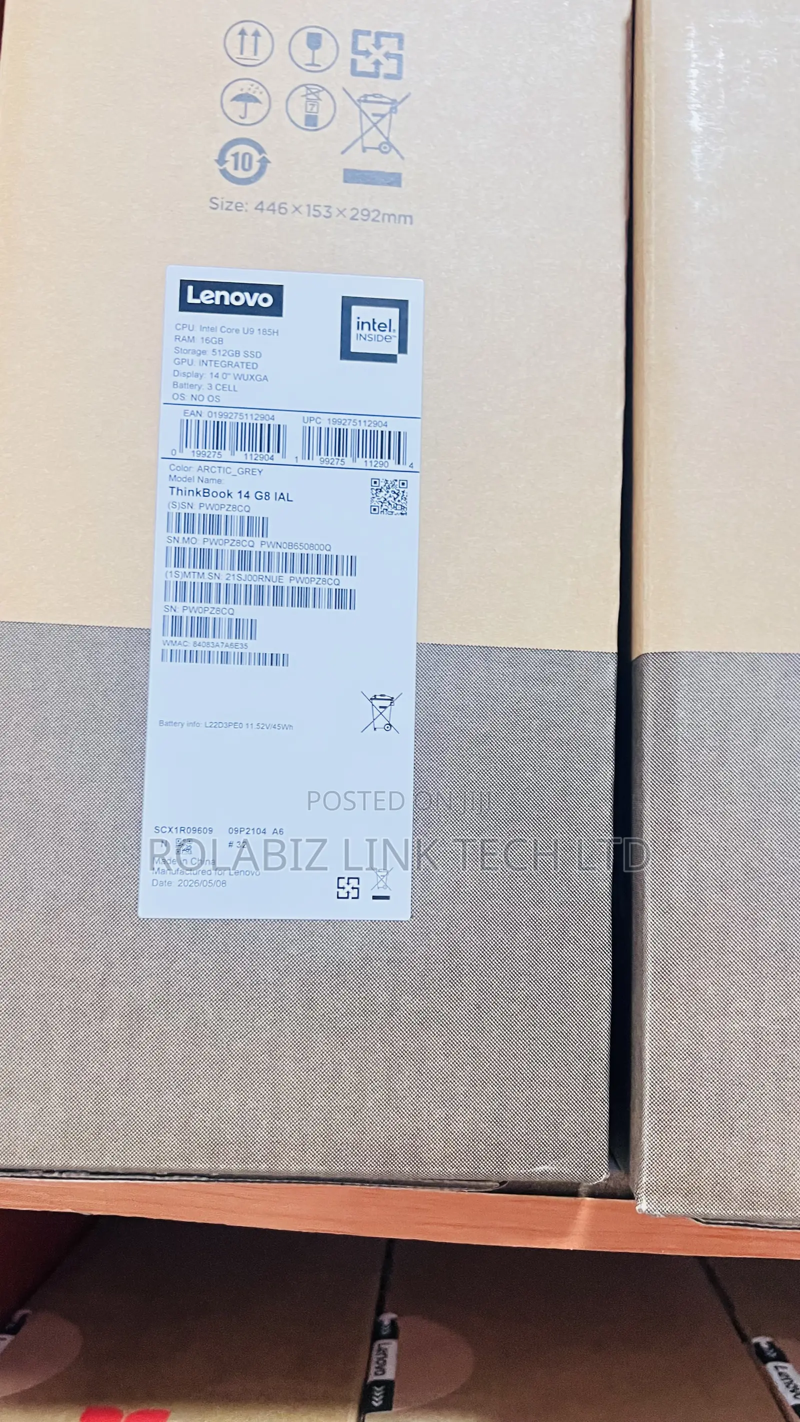 New Laptop Lenovo Thinkbook 14 16GB Intel Core Ultra 9 SSD 512GB