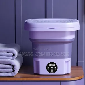 Portable Foldable Mini Washing Machine With Spin Dryer Basket