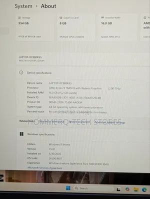 Laptop Asus ROG Strix G17 16GB AMD Ryzen 9 SSD 1T