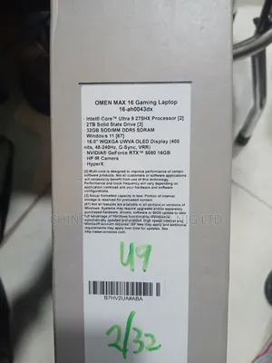 New Laptop HP Omen Max 16 32GB Intel Core Ultra 9 SSD 2T