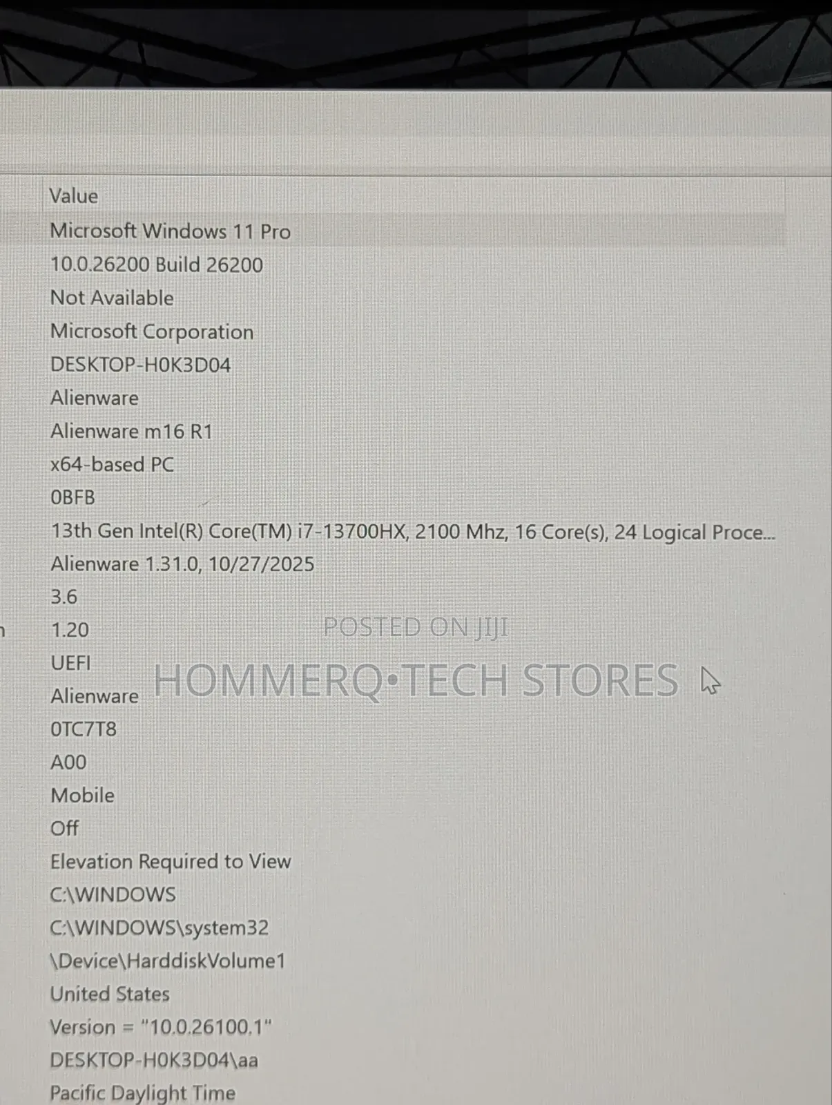 Laptop Alienware M16 R1 32GB Intel Core i7 SSD 1T
