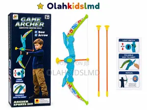 Game Archer Bow Arrow Set – Light-up, Foldable, Ages 3+