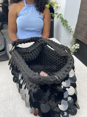Crochet Clutch Sequin Bag