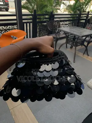 Crochet Clutch Sequin Bag