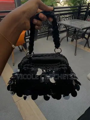Crochet Clutch Sequin Bag