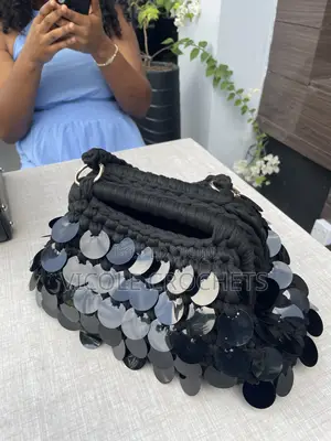 Crochet Clutch Sequin Bag