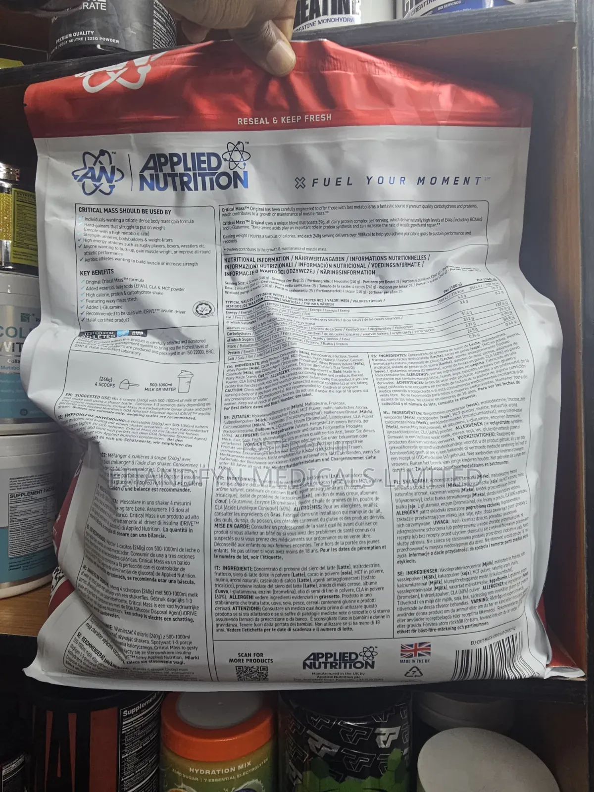 Critical Mass Gainer (Applied Nutrition)