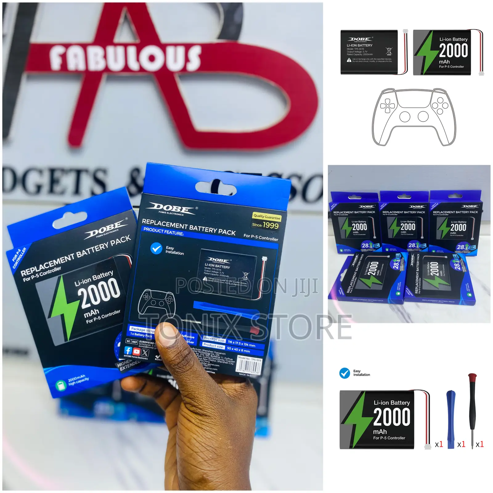 Dobe Replacement Battery Pack for Ps5 Pad