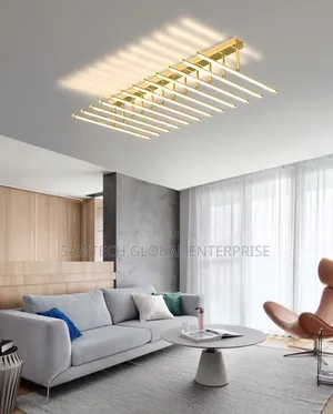 Modern Linear Led Ceiling Chandelier – Luxury Minimalist Design