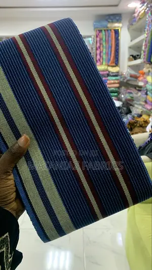 Striped Aso Oke Fabric