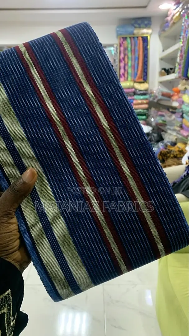 Striped Aso Oke Fabric