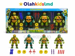 TMNT Fun Warrior 4-Figure Action Set – Ninja Turtles With Weapons