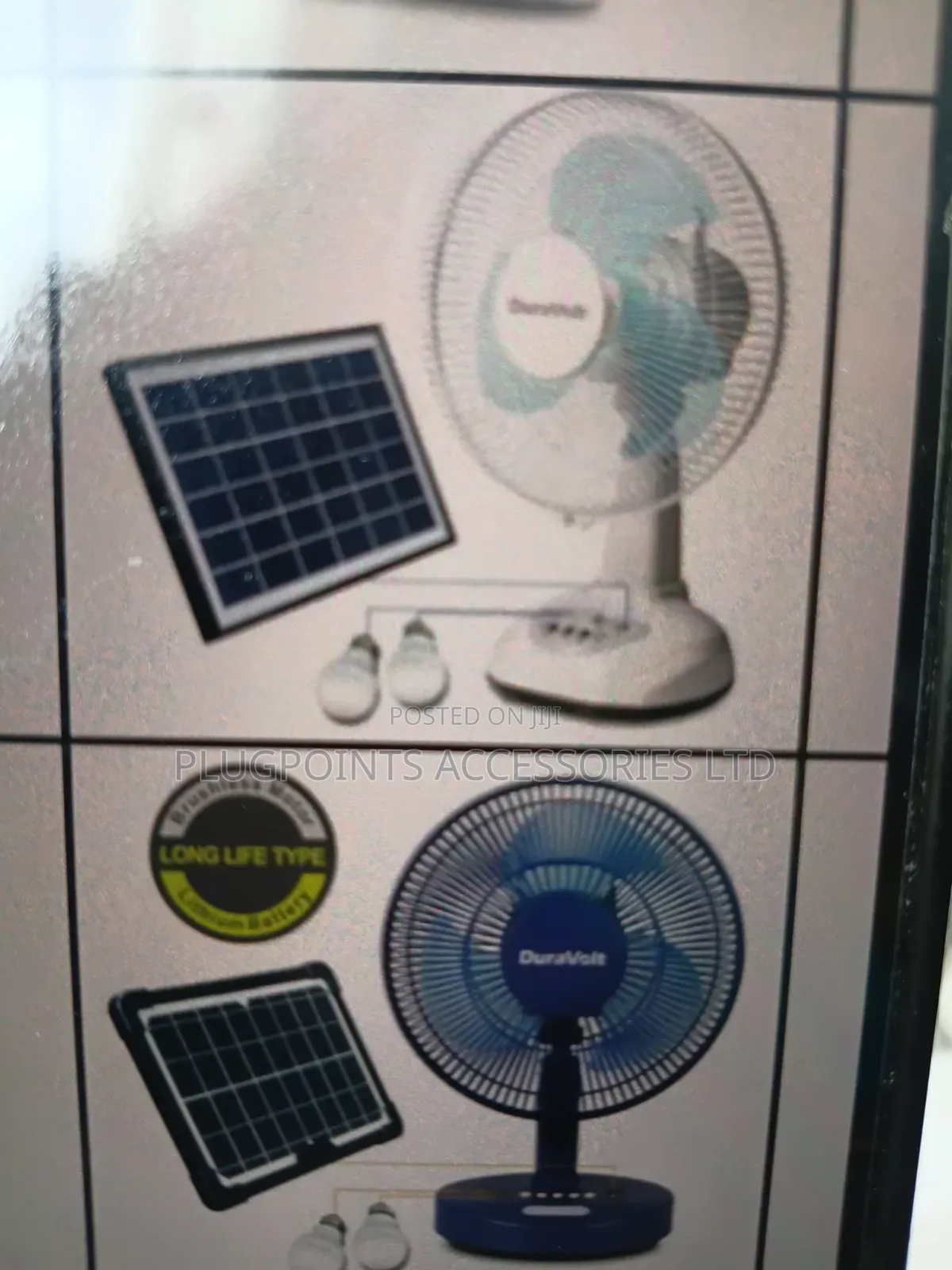 Duravolt Table Rechargeable Fan 12"
