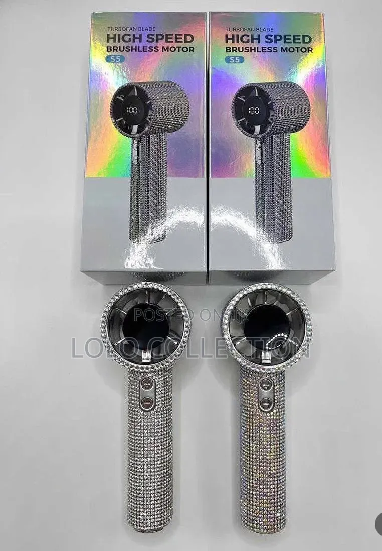 S5 Diamond-Studded Handheld Turbo Fan