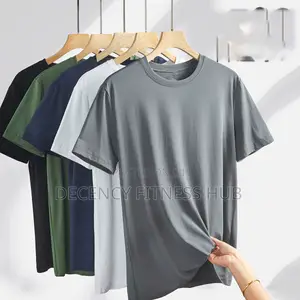 Men’S Garment Dyed Ice Silk Mesh Short Sleeve Quick Dry
