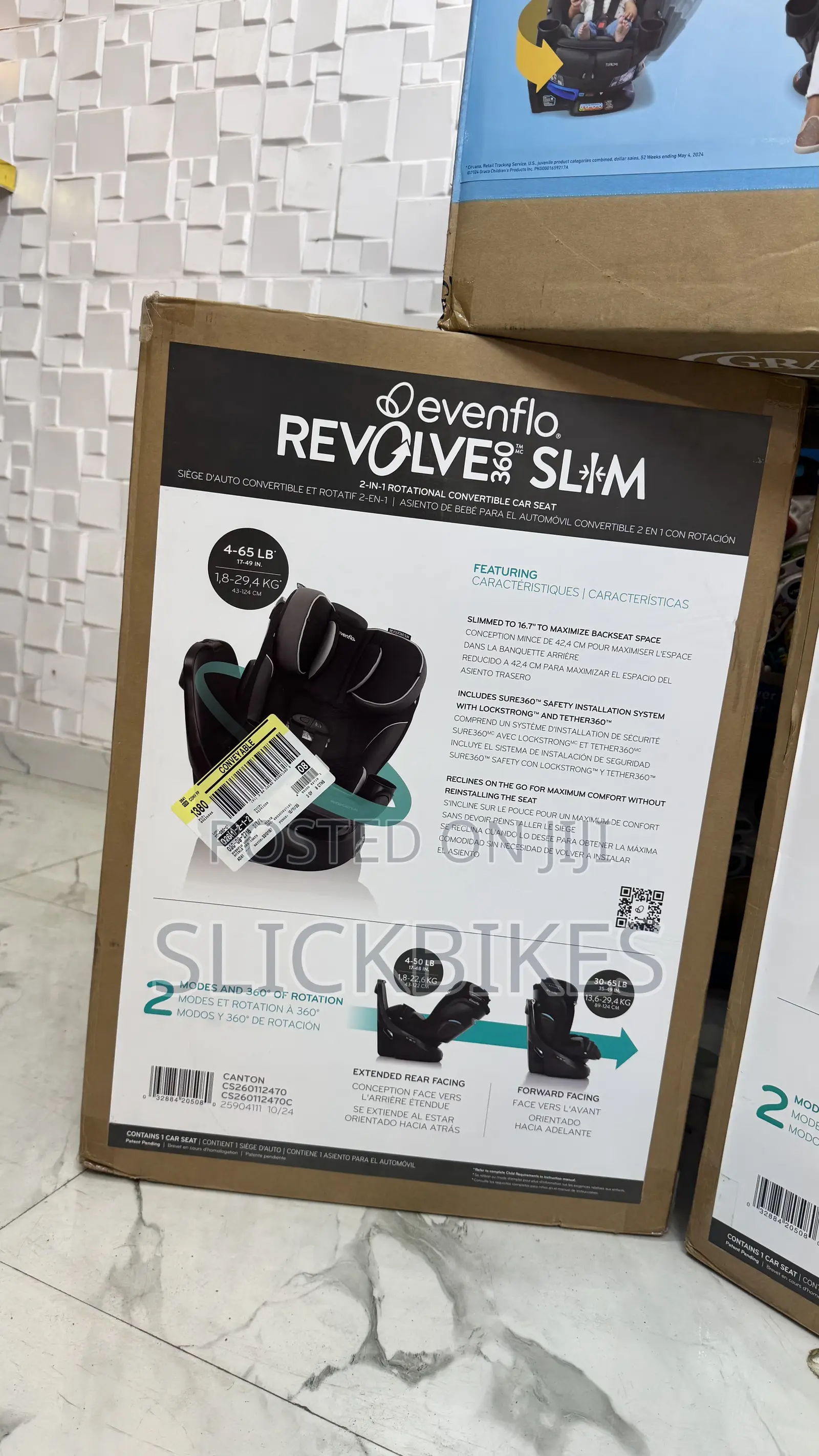 Evenflo Revolve360 Slim 2-in-1 Rotating Car Seat