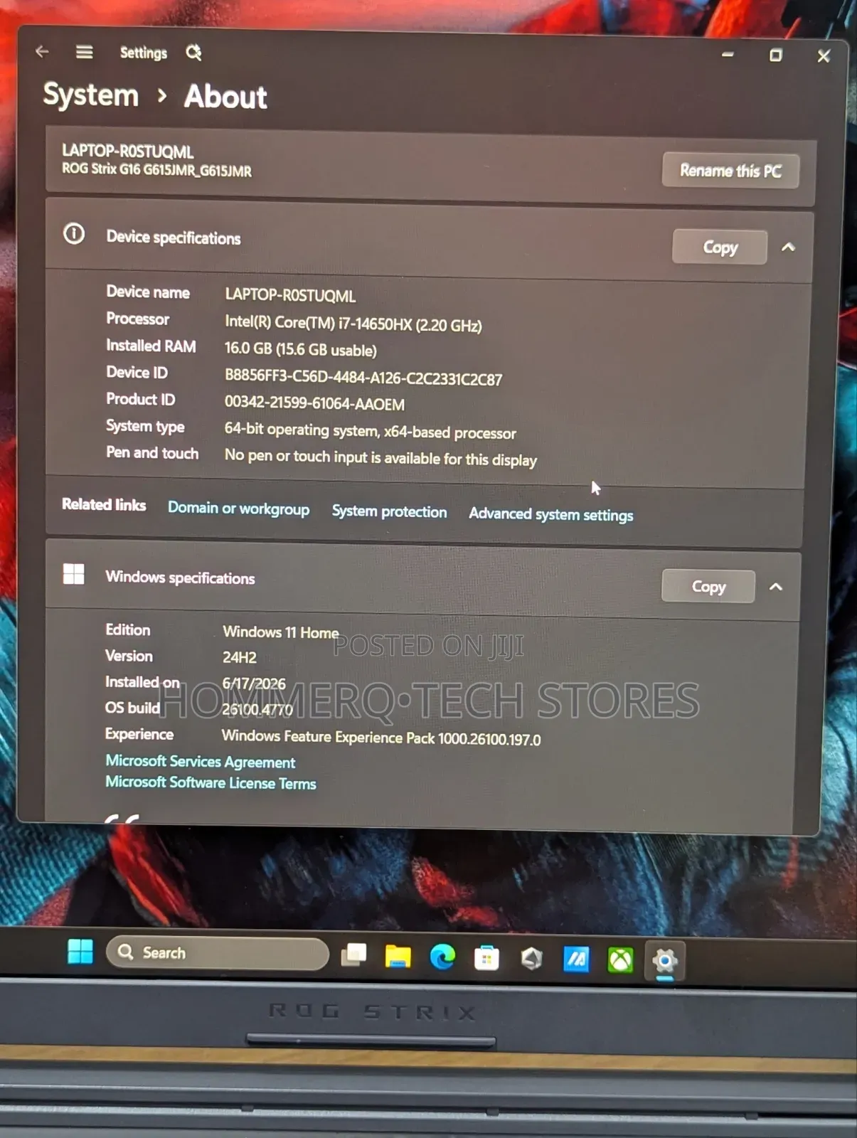 Laptop Asus ROG Strix G16 16GB Intel Core i7 SSD 1T