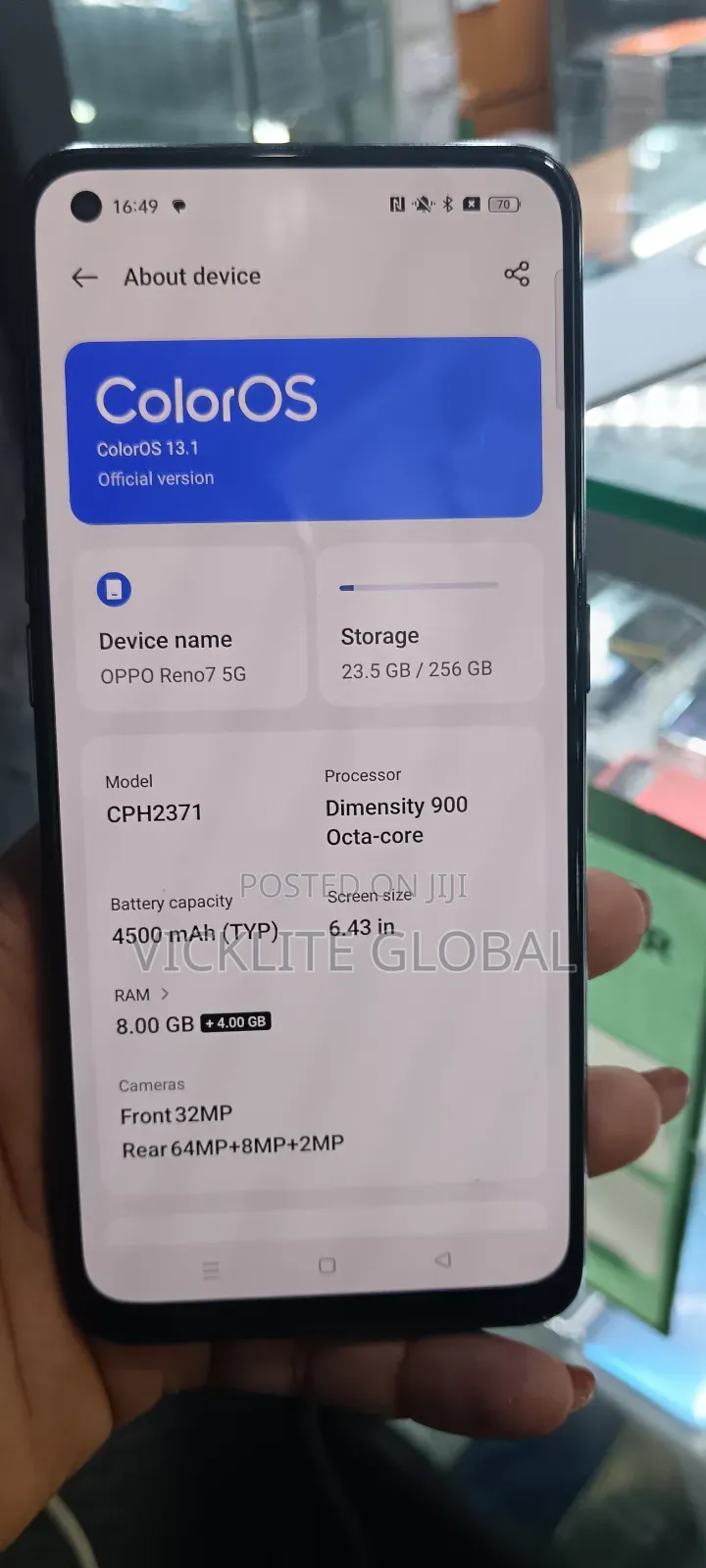 Oppo Reno7 256 GB Blue