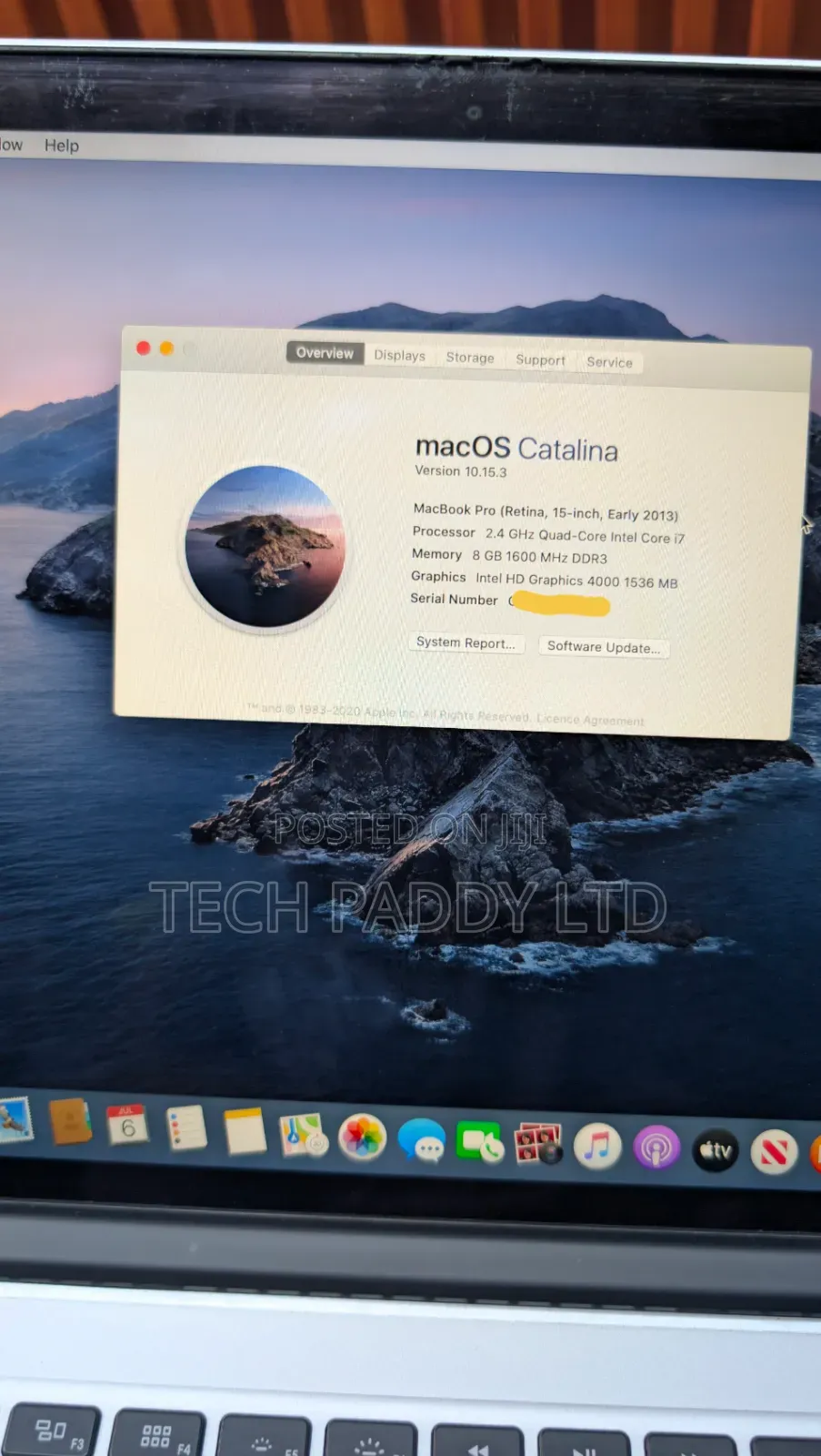 Laptop Apple MacBook Pro 2013 8GB Intel Core i7 SSD 256GB