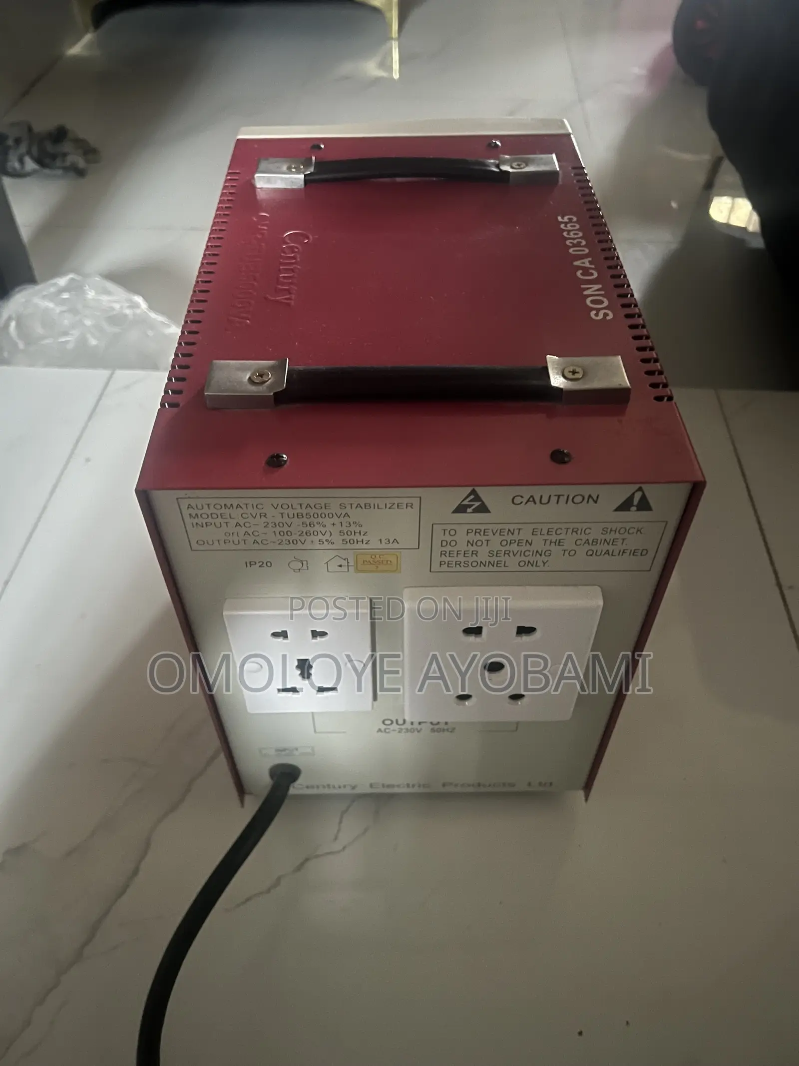 CVR Tub 5000va Automatic Voltage Stabilizer – Excellent Condition