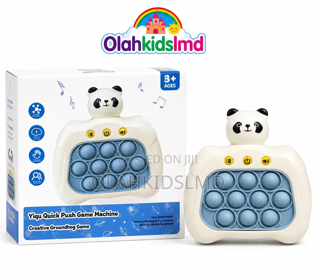 Panda Quick Push Bubble Game Machine – 4 Modes, Ages 3+