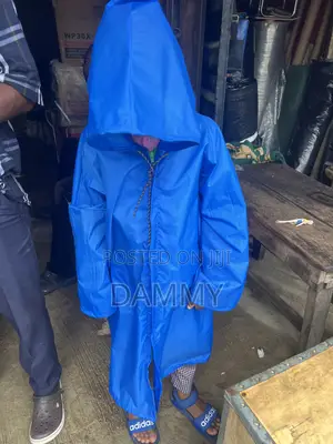 Blue Kids' Waterproof Raincoat