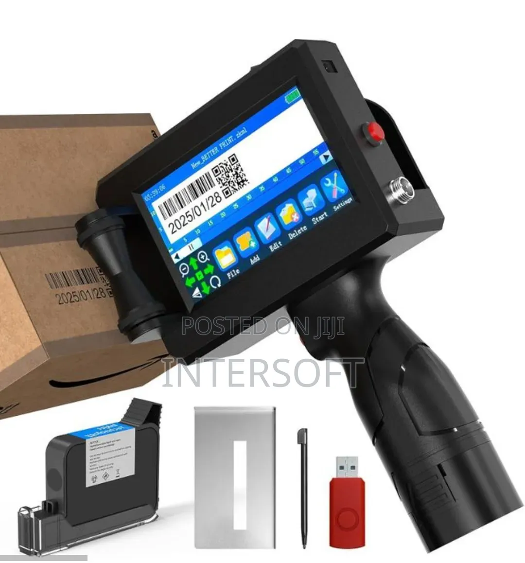 Portable Handheld Inkjet Printer for Logo/Batch Number/Qr Code Metal,