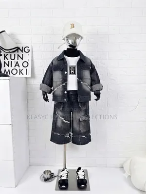 Black 3pc Jean on Jean Set