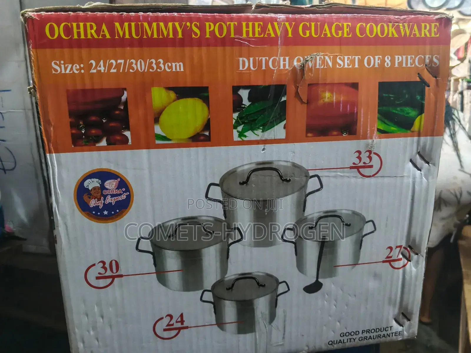 Ochra Mummy's Set of 4 Solid Pots Heavy Gauge Cookware