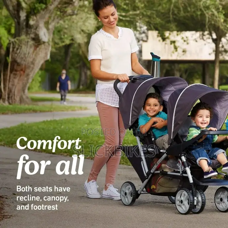 Graco Duoglider Click Connect Double Stroller, Grey