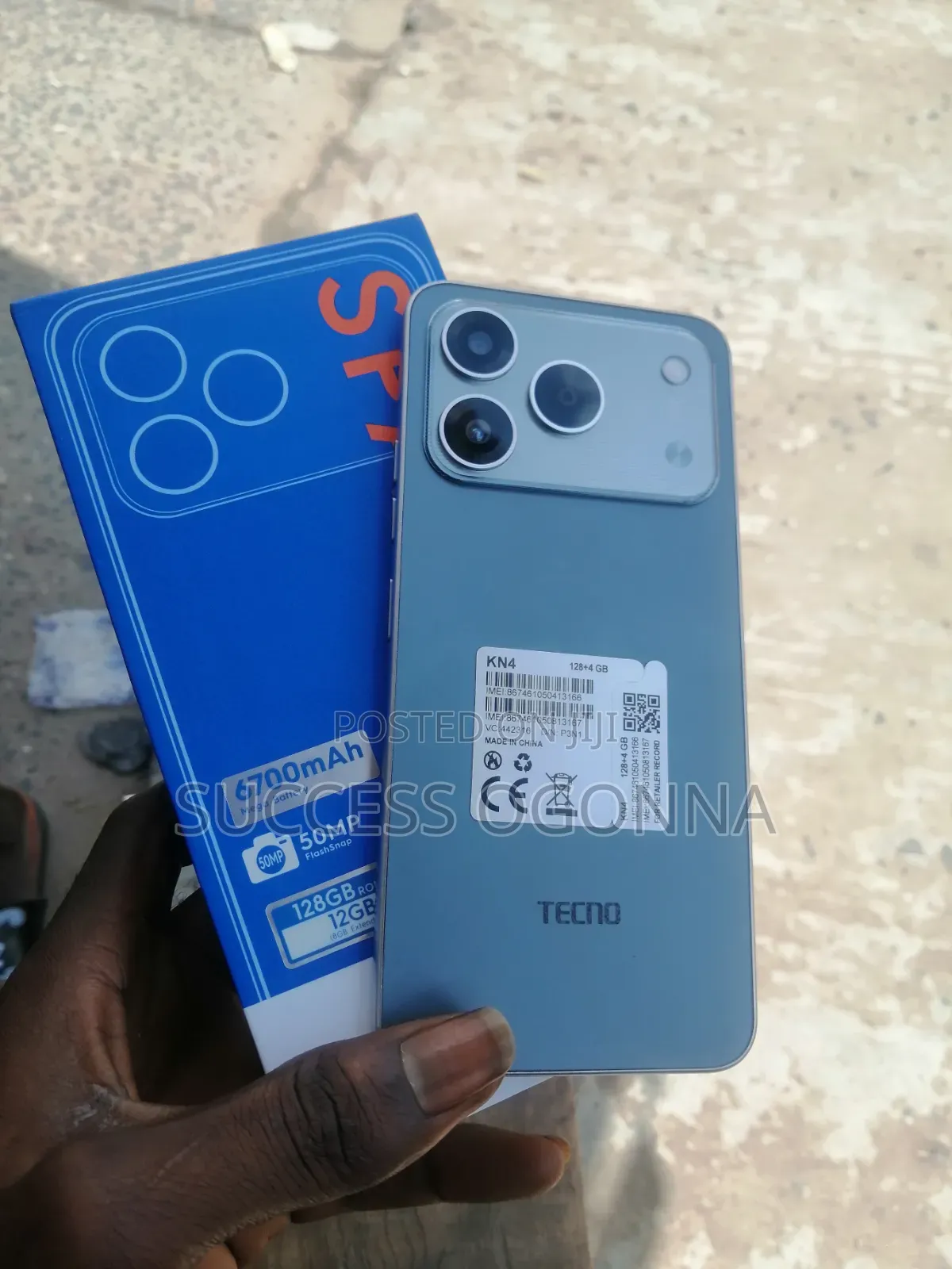 New Tecno Spark 50 128 GB Gray