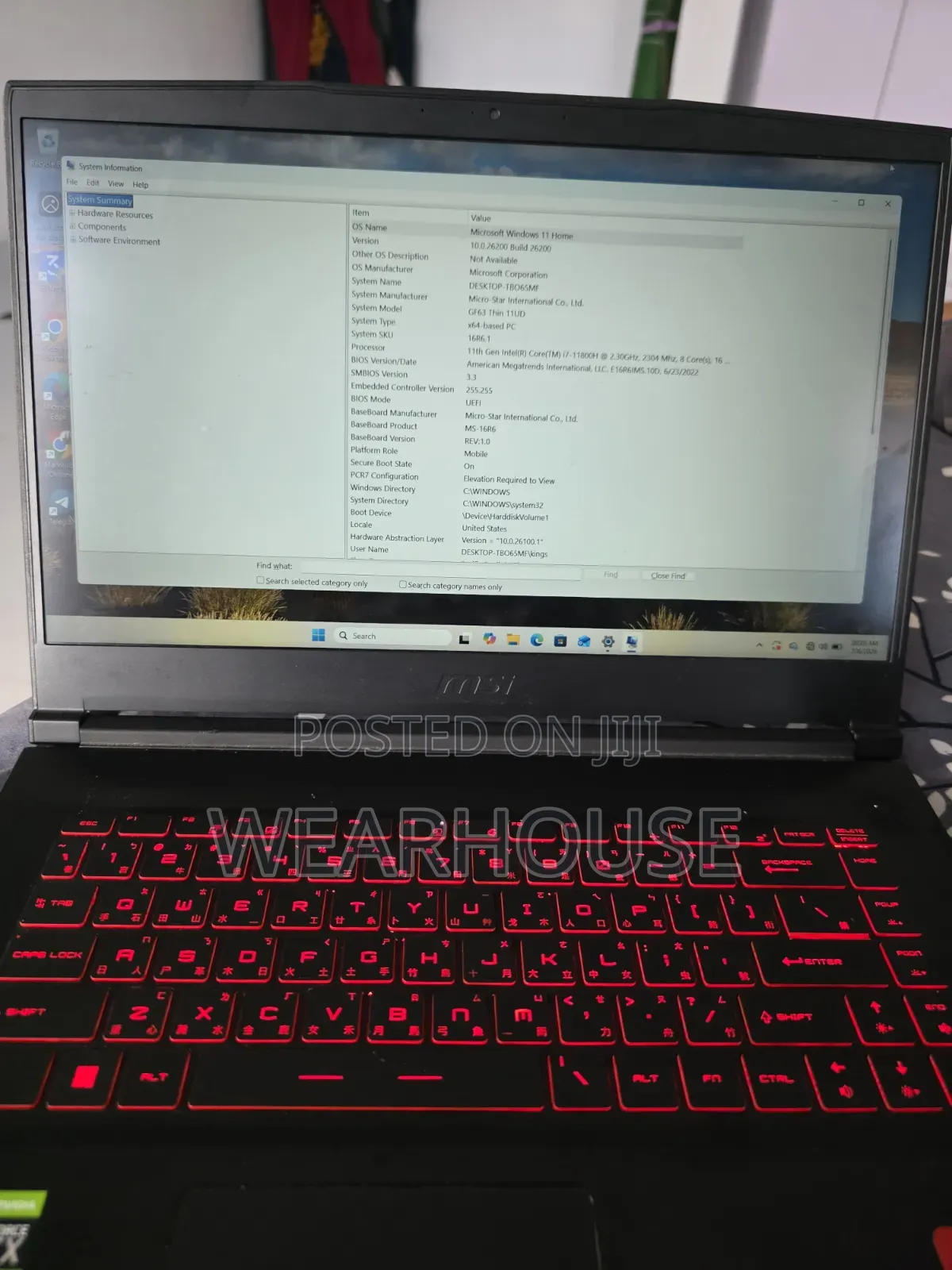 Laptop MSI GF63 16GB Intel Core i7 HDD+SSD 1.5T