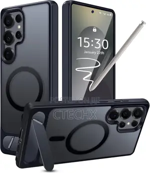 Fingic Designed For Samsung S25 Ultra Case 6.9 Inch Wit Titanium Stand