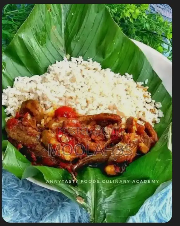 Benin Pepper Rice (Izoko) and Ofada Rice With Assorted Meat - Lekki