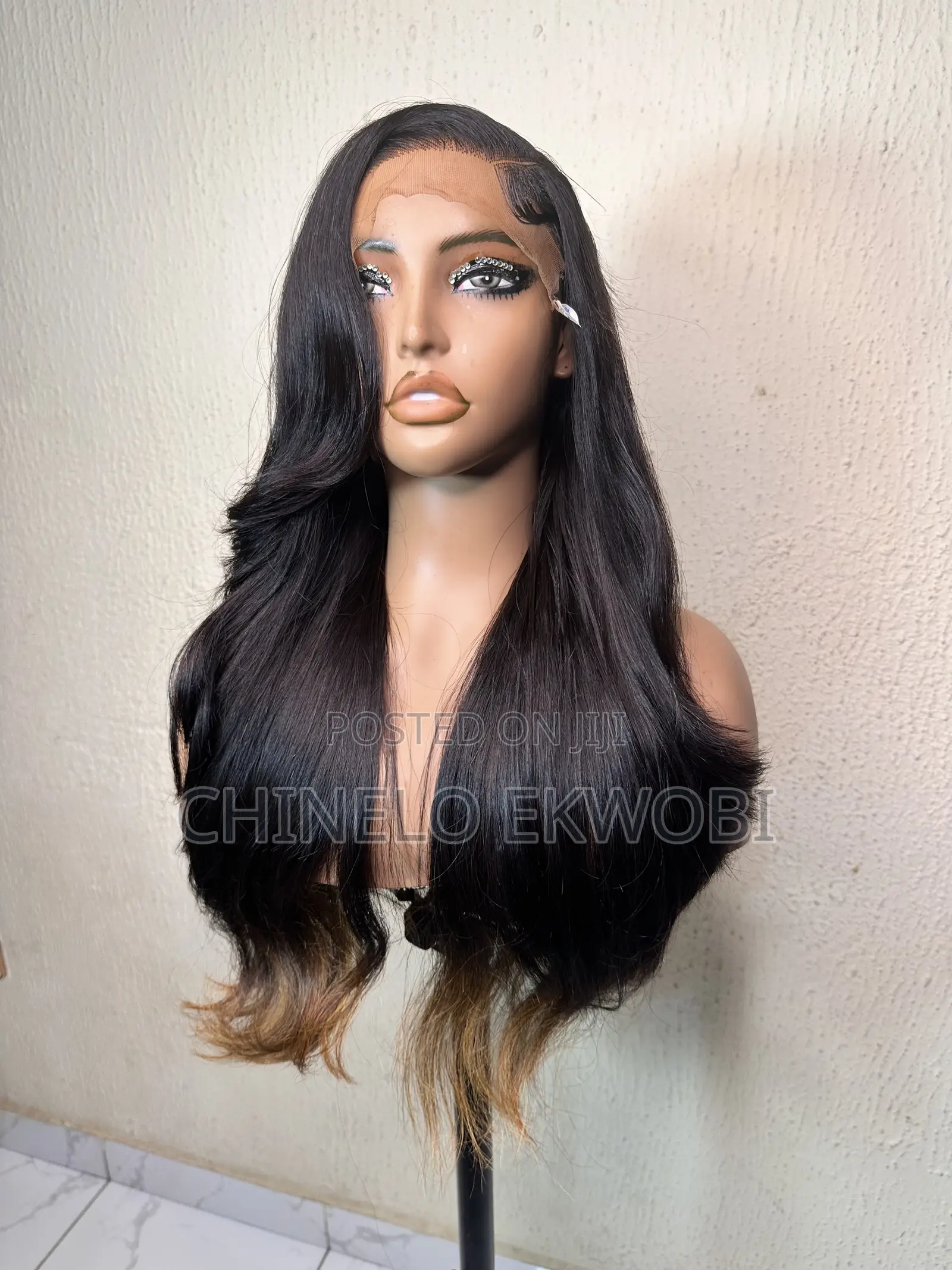 Natural Black Wavy Wig