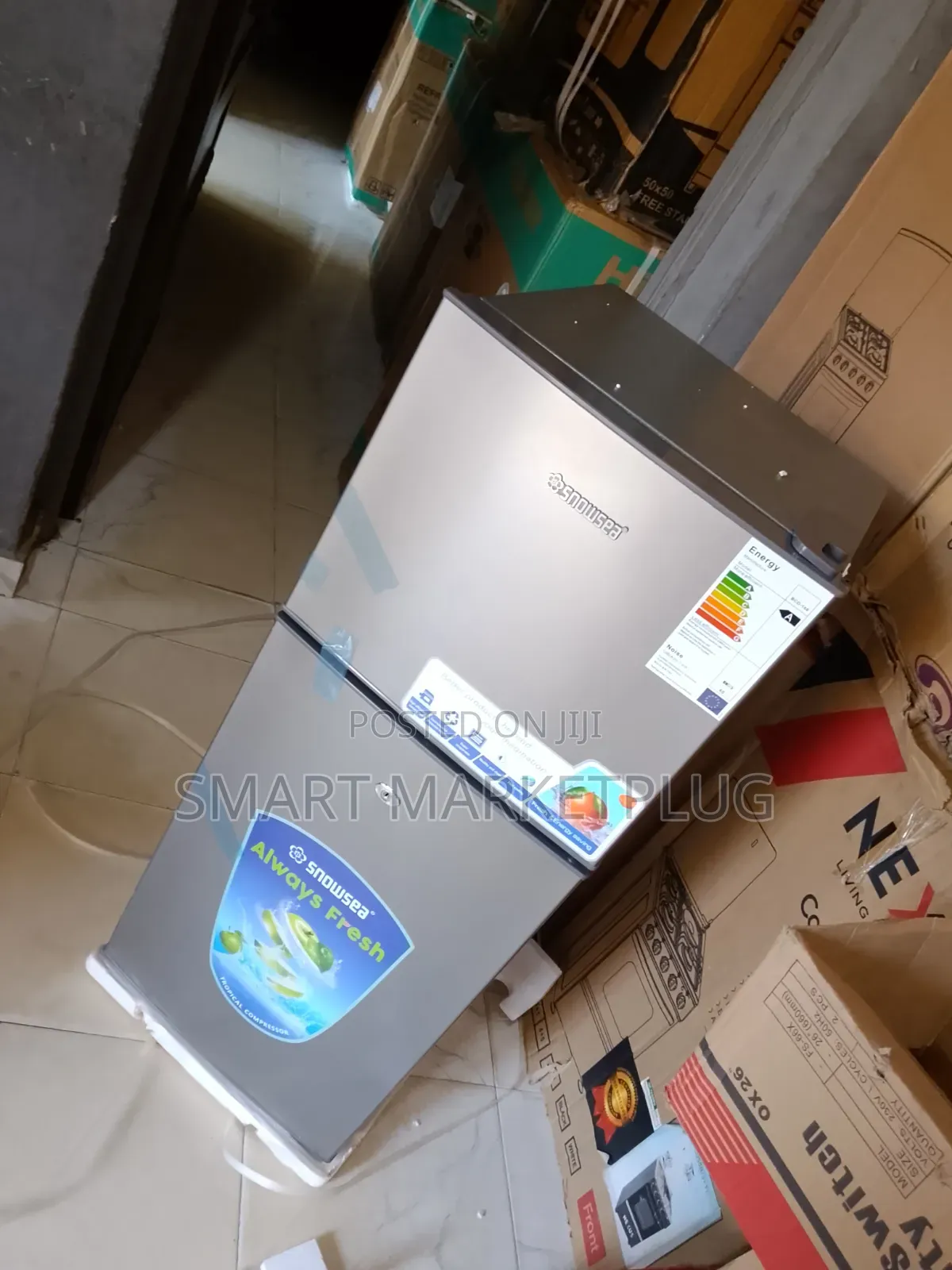 Quality Snowsea 120 Liters Double Door Refrigerator -Gray