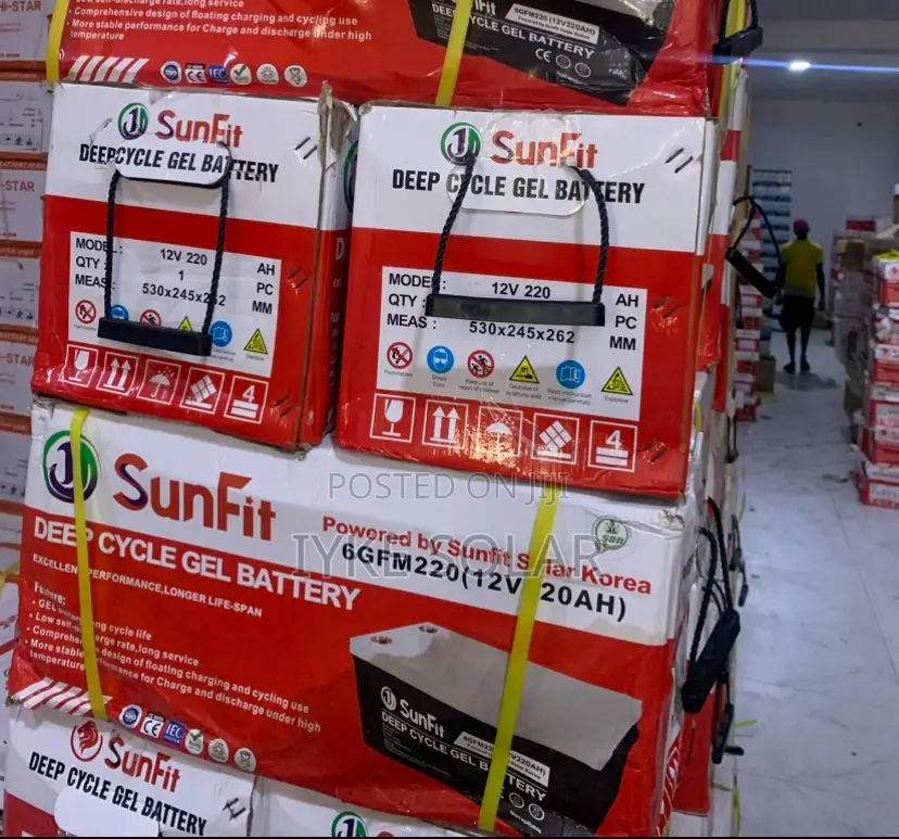 220ah 12v Sunfit Deep Cycle Gel Battery