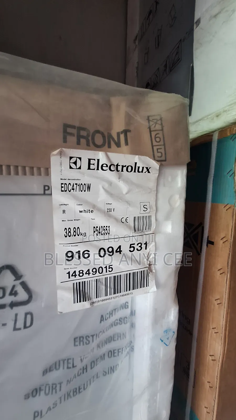 Original Electrolux 6kg Clothes Dryer Front Loader Automatic Warranty