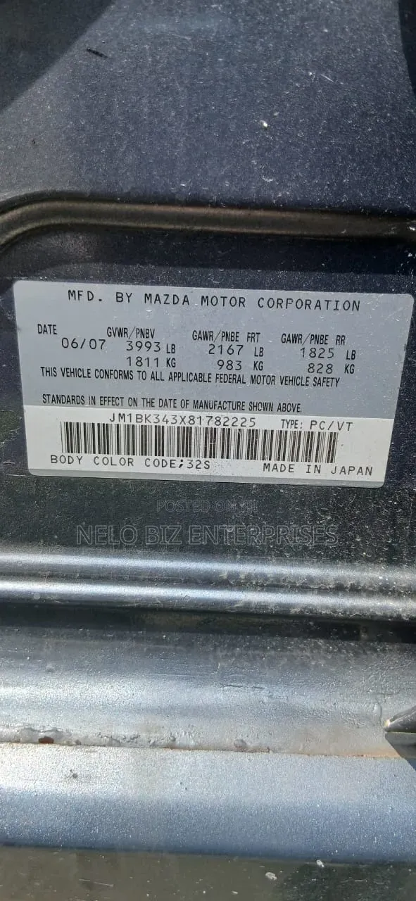 Mazda 3 2008 Gray