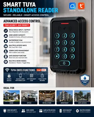 Tuya Wifi Access Controller, Waterproof Standalone Reader