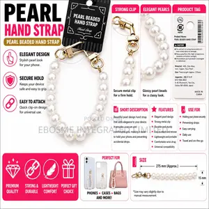 Pearl Beaded Phone Hand Strap
