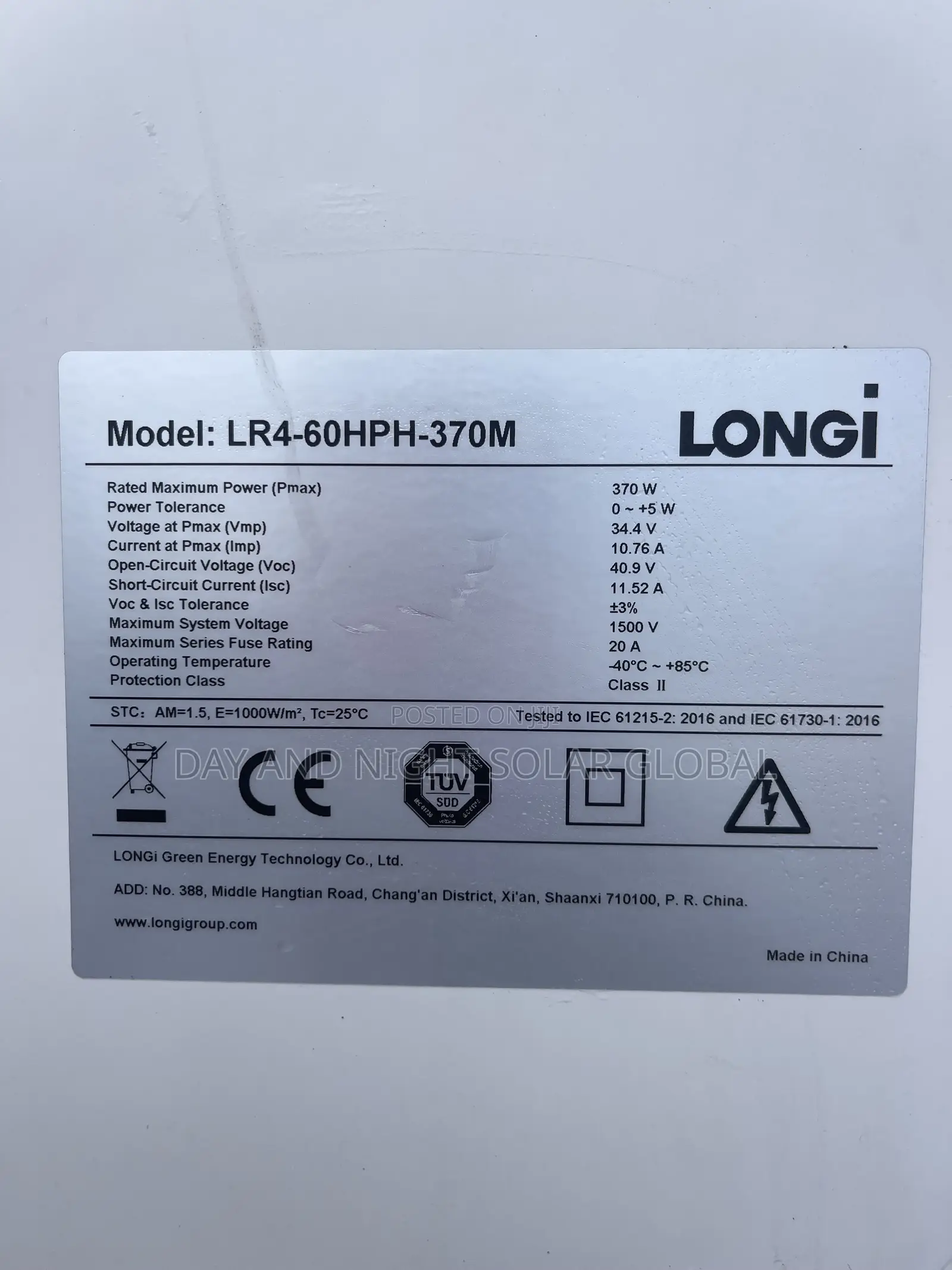 Original Australian Used 370watts Halfcut Longi