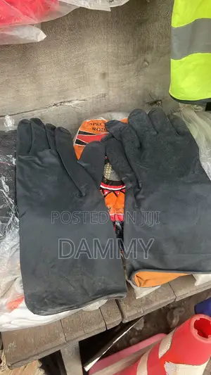 Black Heavy-duty Rubber Industrial Gloves