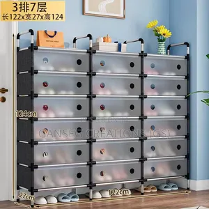 Large Capacity 21-Cube Portable Shoe Organizer Cabinet (Brand New)