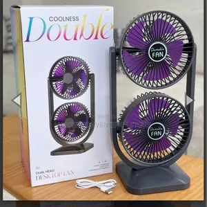 Double Head Rechargeable Desktop Fan